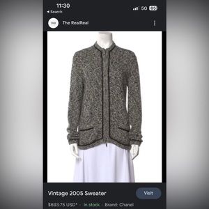 Vintage 2005 Chanel CASHMERE CARDIGAN.